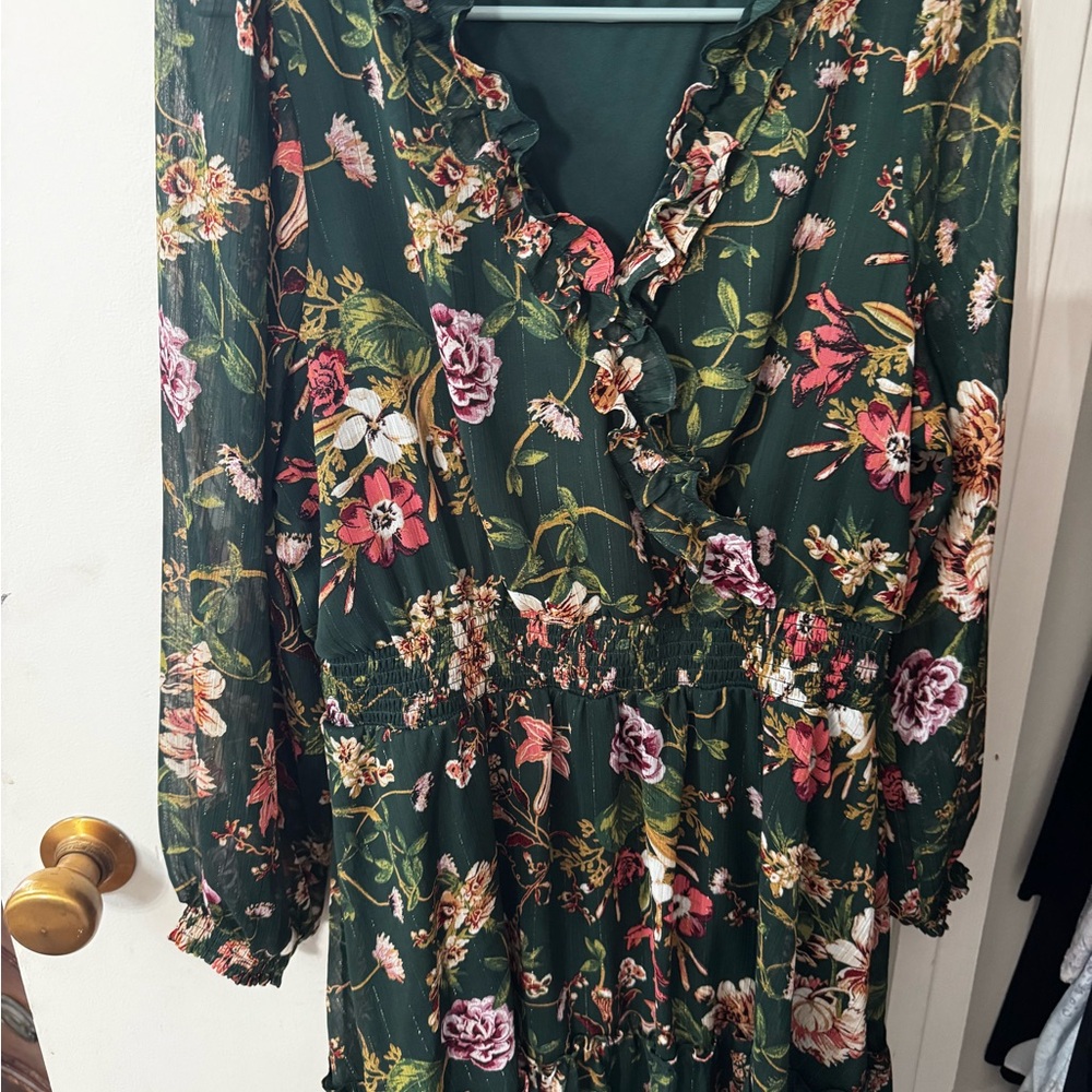 Floral Green Dress